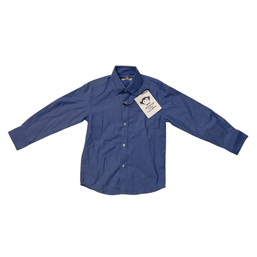 Appaman NWT Boys Blue Button Up Collared Dress Shirt Size 6